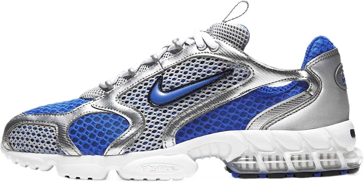Nike Air Zoom Spiridon Cage 2 Men's Shoes (CJ1288-002, Metallic Silver/Varsity Royal/White/Varsity Royal)