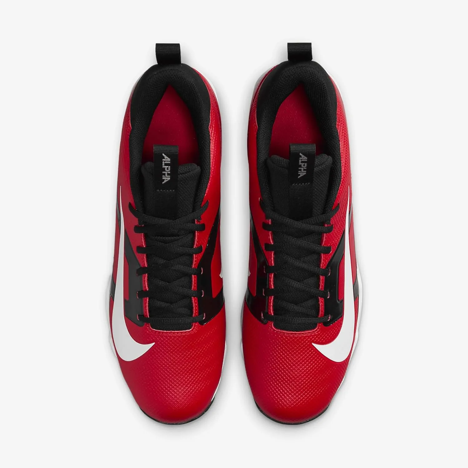 Nike Alpha Menace 4 Shark Football Cleats (FN0028-100, White/Metallic Silver/Photon Dust/Black)