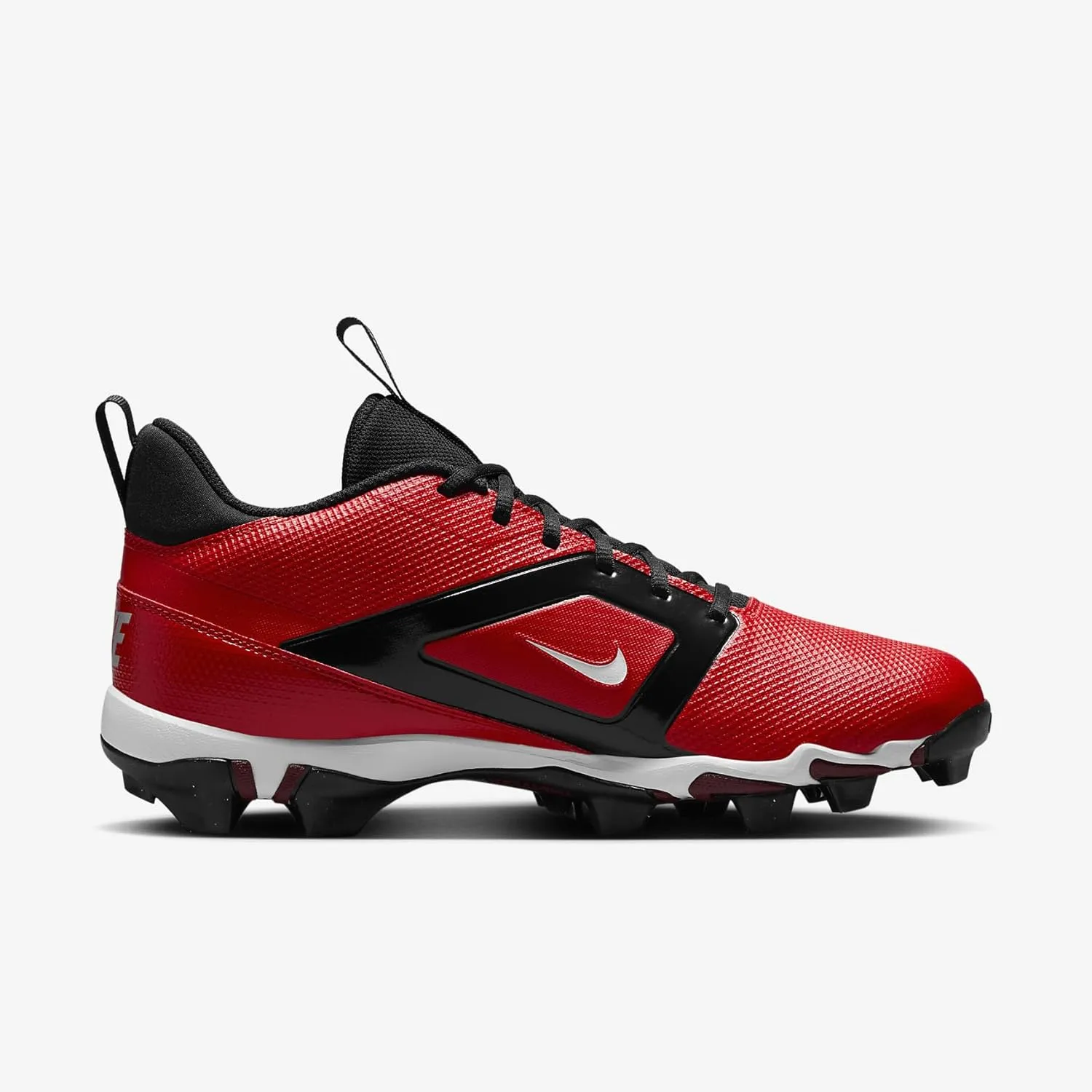 Nike Alpha Menace 4 Shark Football Cleats (FN0028-100, White/Metallic Silver/Photon Dust/Black)