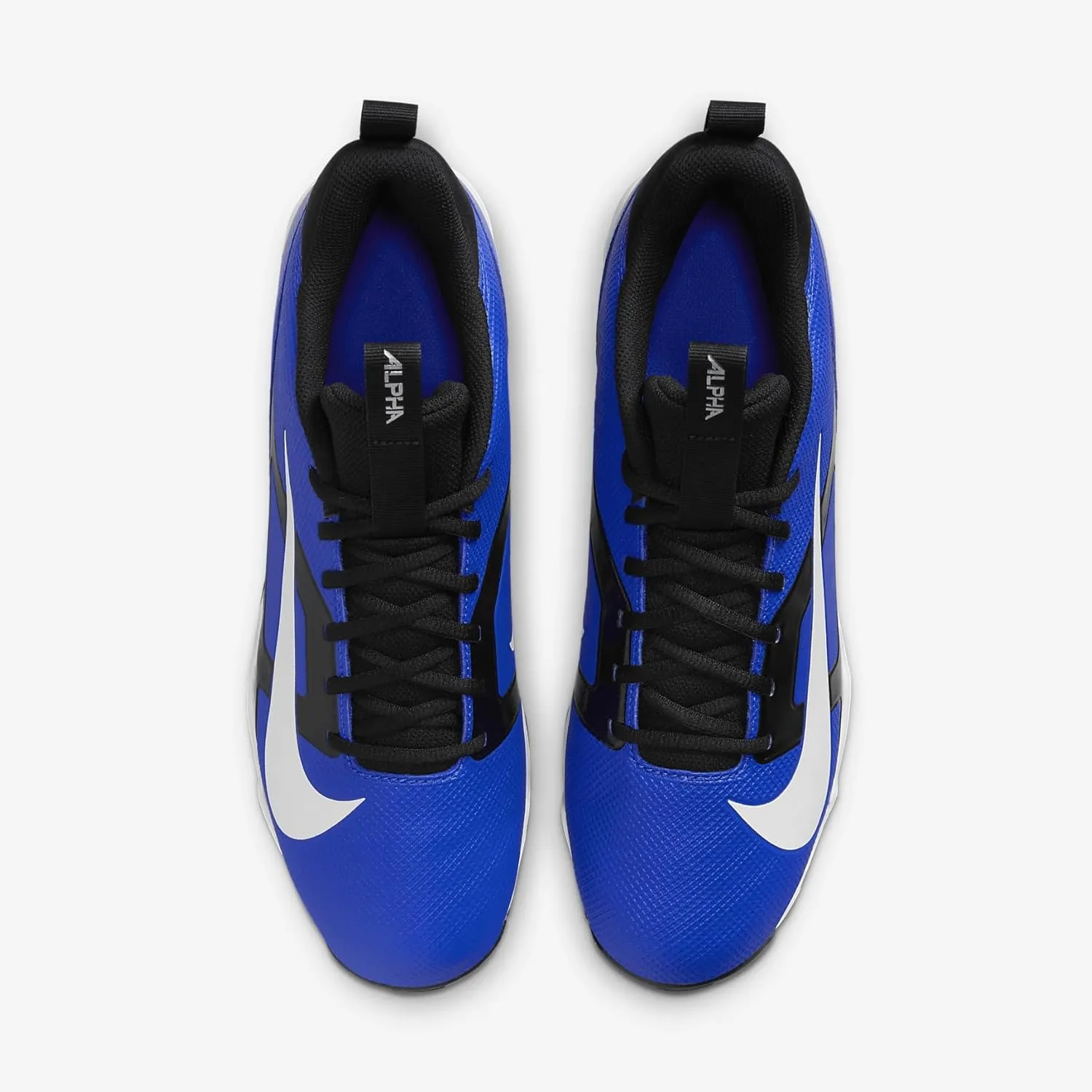 Nike Alpha Menace 4 Shark Football Cleats (FN0028-100, White/Metallic Silver/Photon Dust/Black)