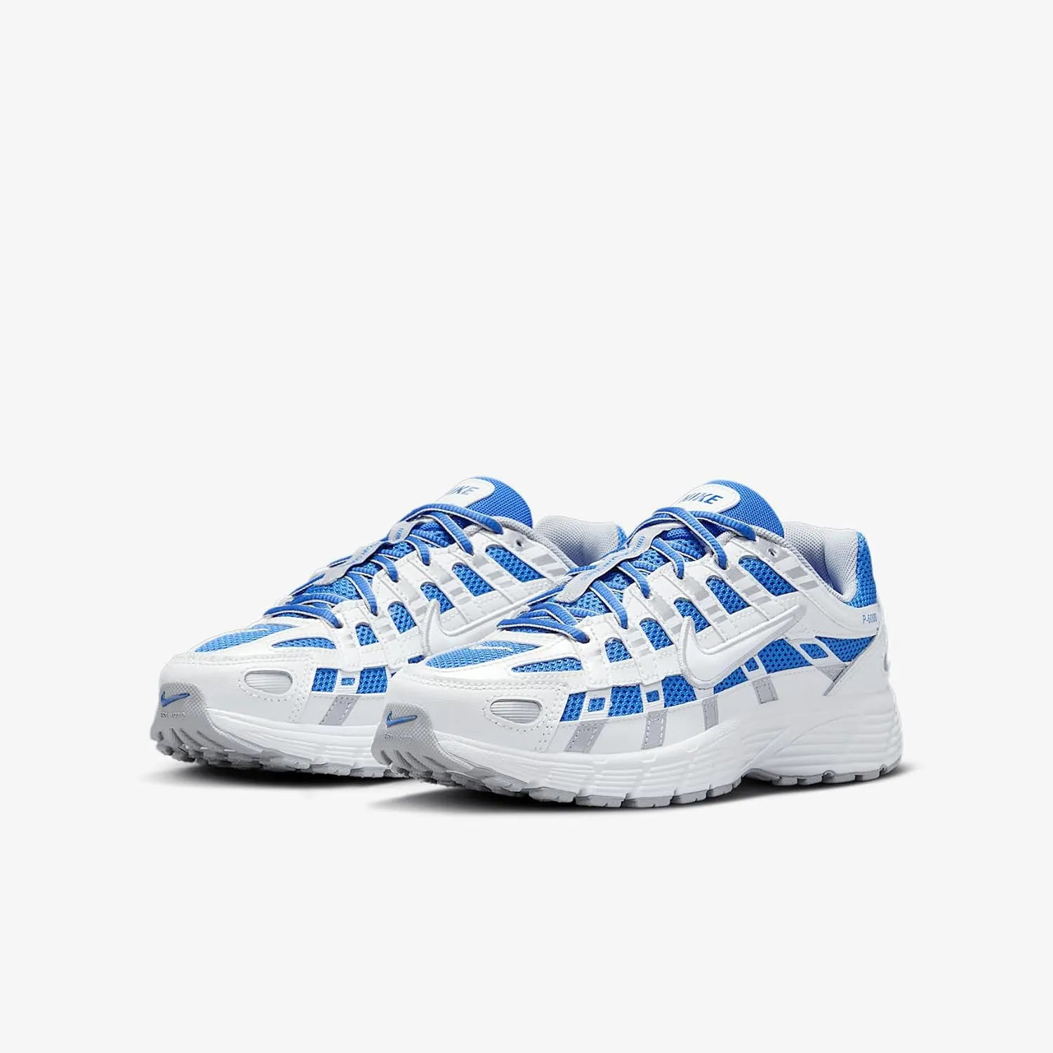 Nike P-6000 Big Kids' Shoes (HV5064-401, Hyper Royal/Summit White/Metallic Silver/White)