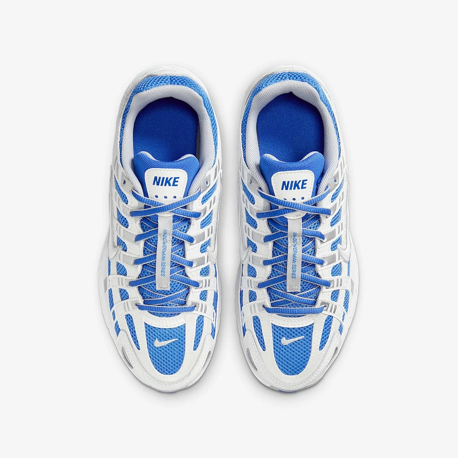Nike P-6000 Big Kids' Shoes (HV5064-401, Hyper Royal/Summit White/Metallic Silver/White)