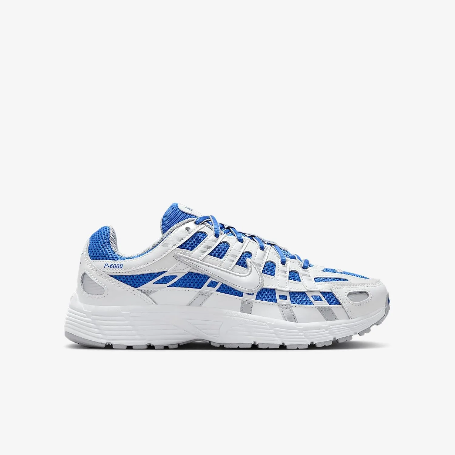 Nike P-6000 Big Kids' Shoes (HV5064-401, Hyper Royal/Summit White/Metallic Silver/White)