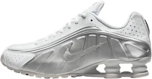 Nike Shox R4 Men's Shoes (HQ1988-101, White/White/Bright Crimson/Metallic Silver)