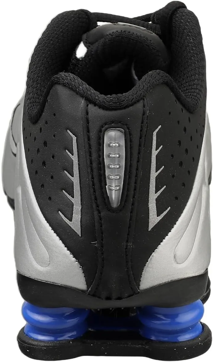 Nike Shox R4 Shoes (AR3565-006, Black/Racer Blue/Metallic Silver)