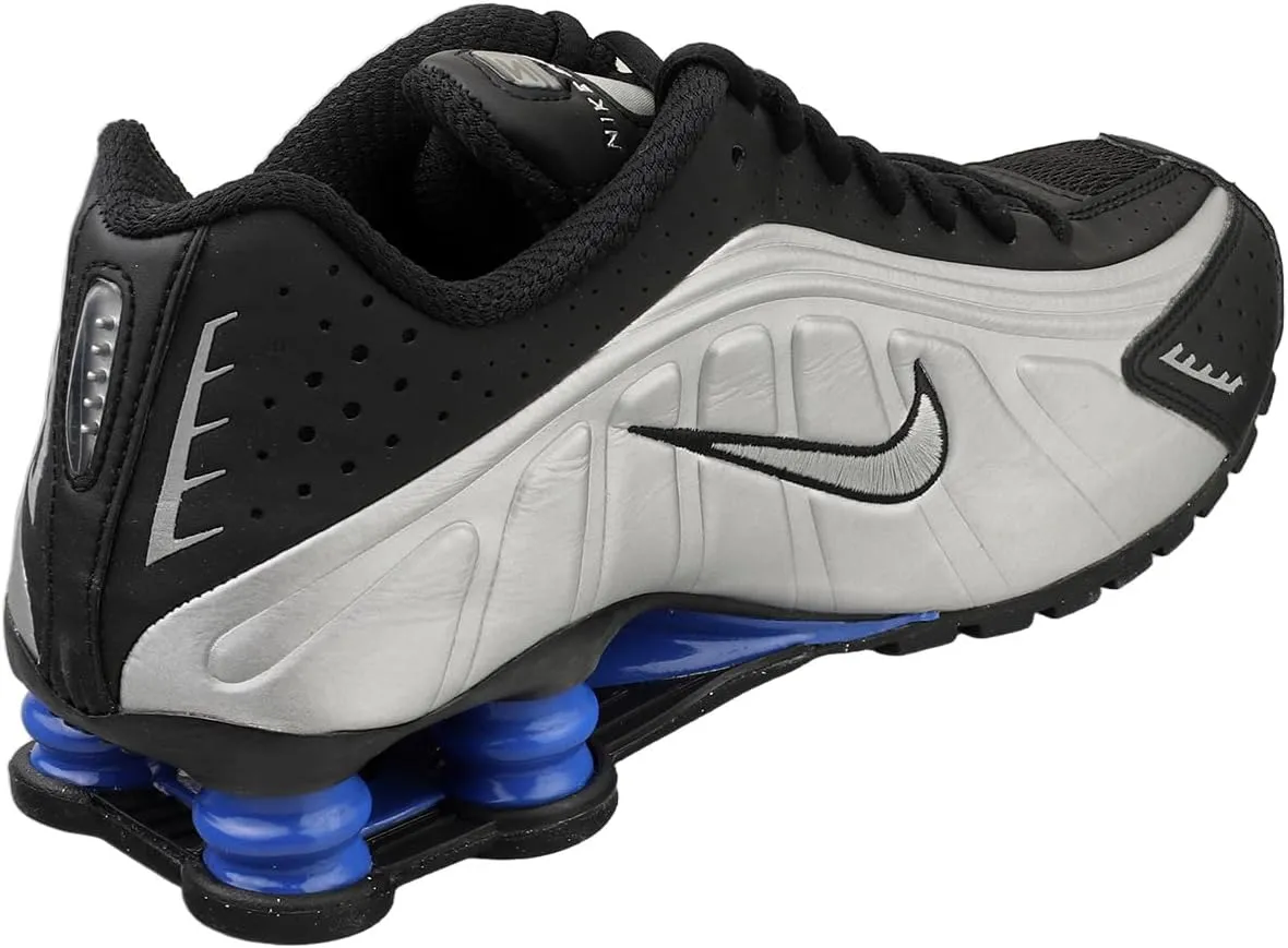Nike Shox R4 Shoes (AR3565-006, Black/Racer Blue/Metallic Silver)