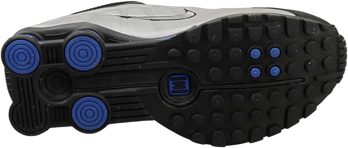 Nike Shox R4 Shoes (AR3565-006, Black/Racer Blue/Metallic Silver)