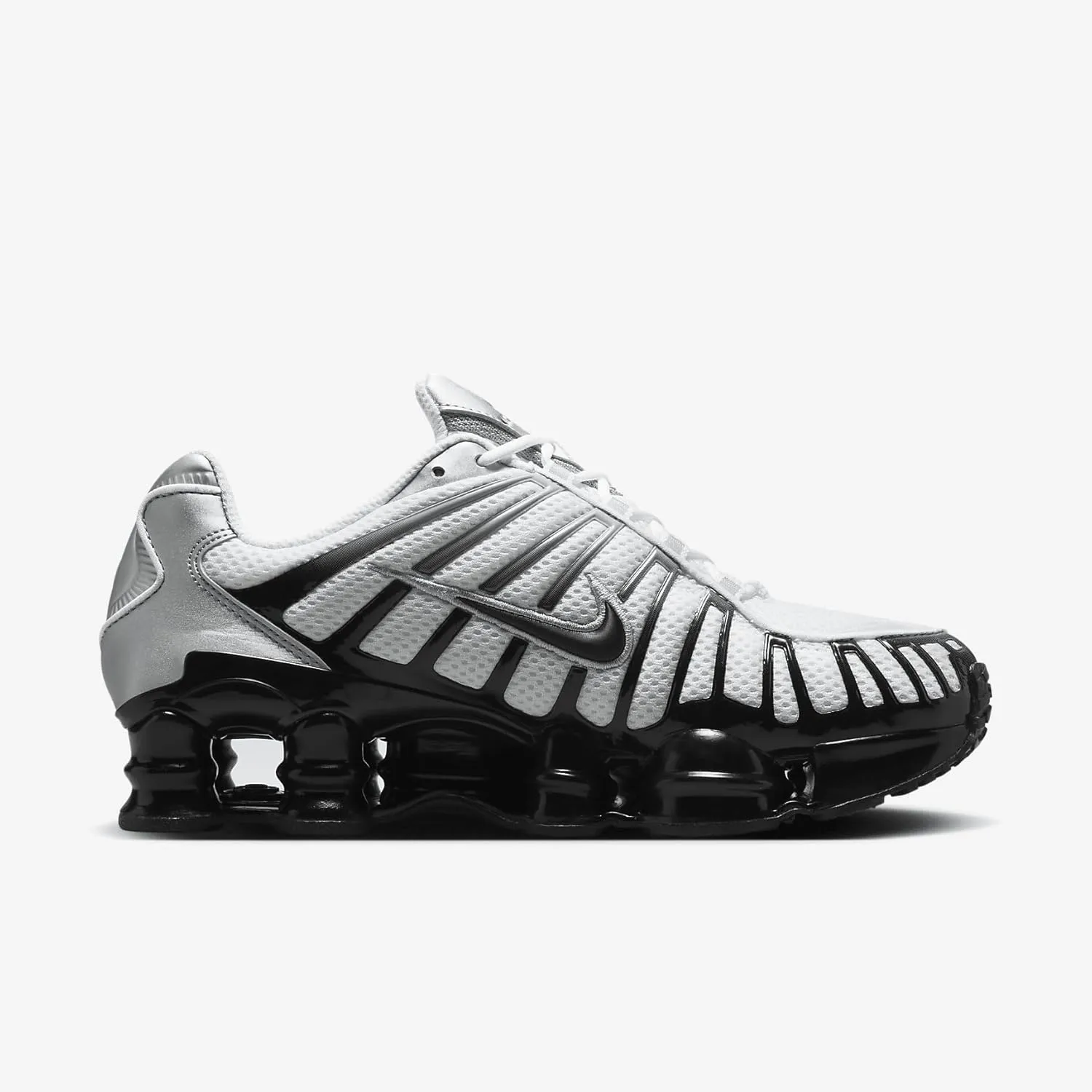 Nike Shox TL Shoes (HQ4049-001, Metallic Silver/White/Wolf Grey/Black)