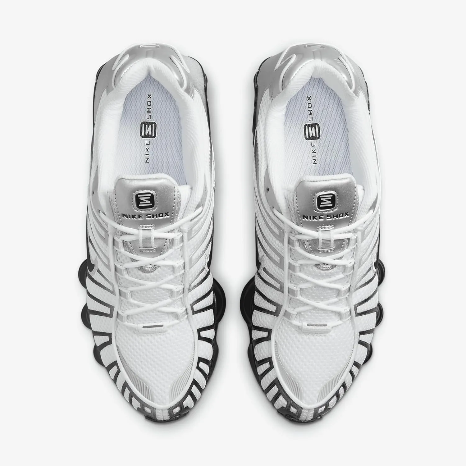 Nike Shox TL Shoes (HQ4049-001, Metallic Silver/White/Wolf Grey/Black)