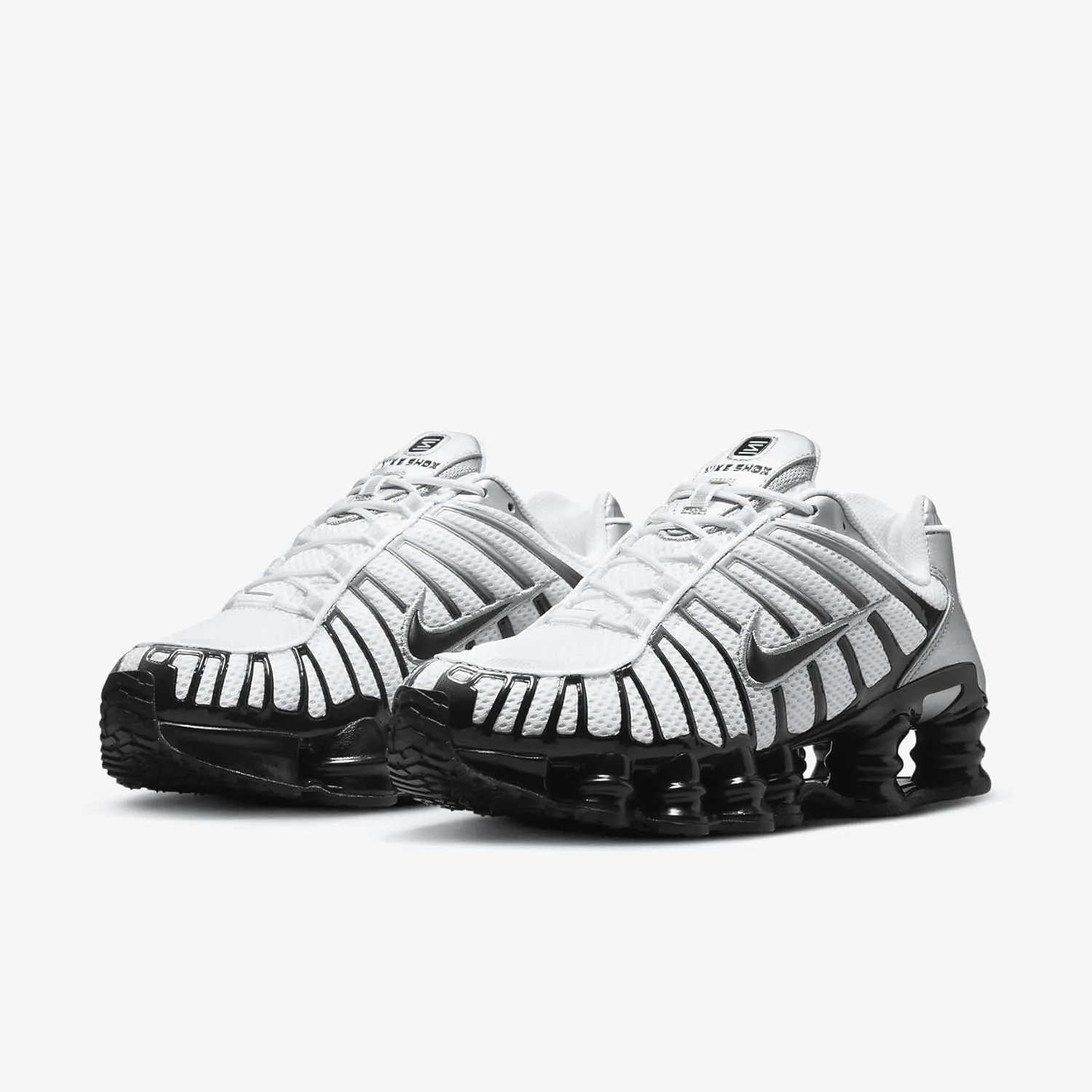 Nike Shox TL Shoes (HQ4049-001, Metallic Silver/White/Wolf Grey/Black)