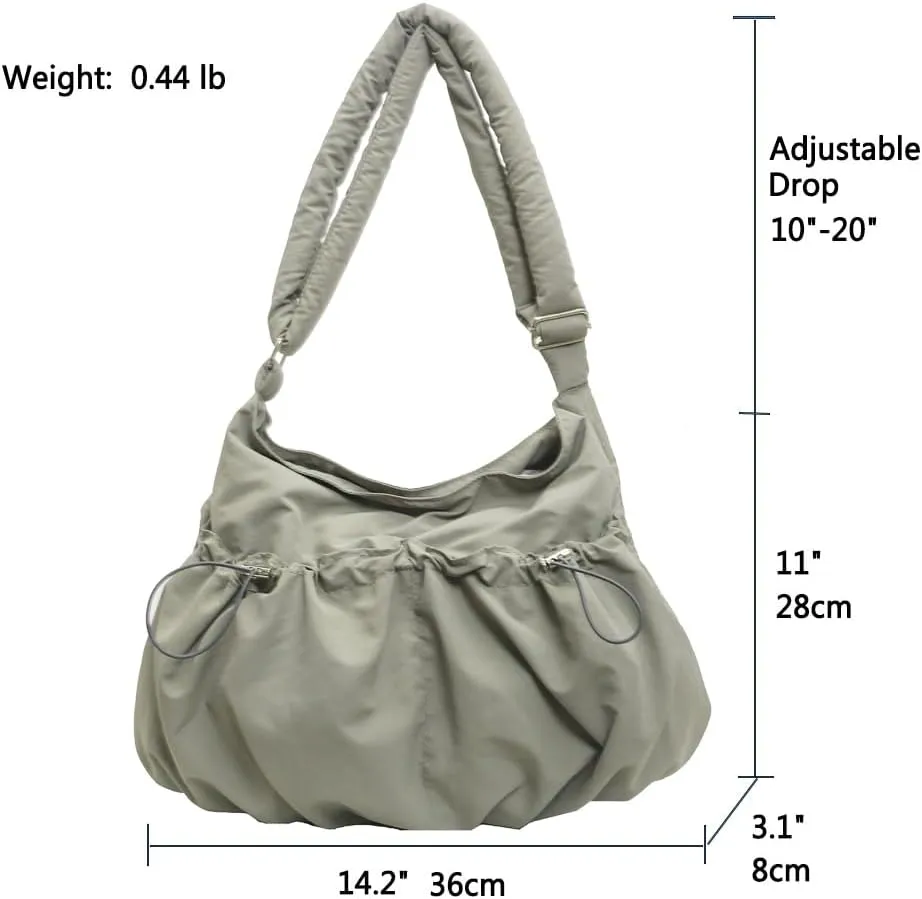 Nylon Crossbody Bags for Women,Hobo Bags for Women,Tote Purse Handbags Shoulder Bag Travel Messenger Bag