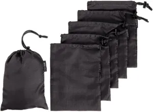 Nylon Stuff Sack Set 6-Piece (1.5L/7.5L/12.8L); Drawstring Storage Sack; Ditty Bags Medium Large XL Pouch for Organization Travel Camping Backpacking Down Jacket; Assorted Colors