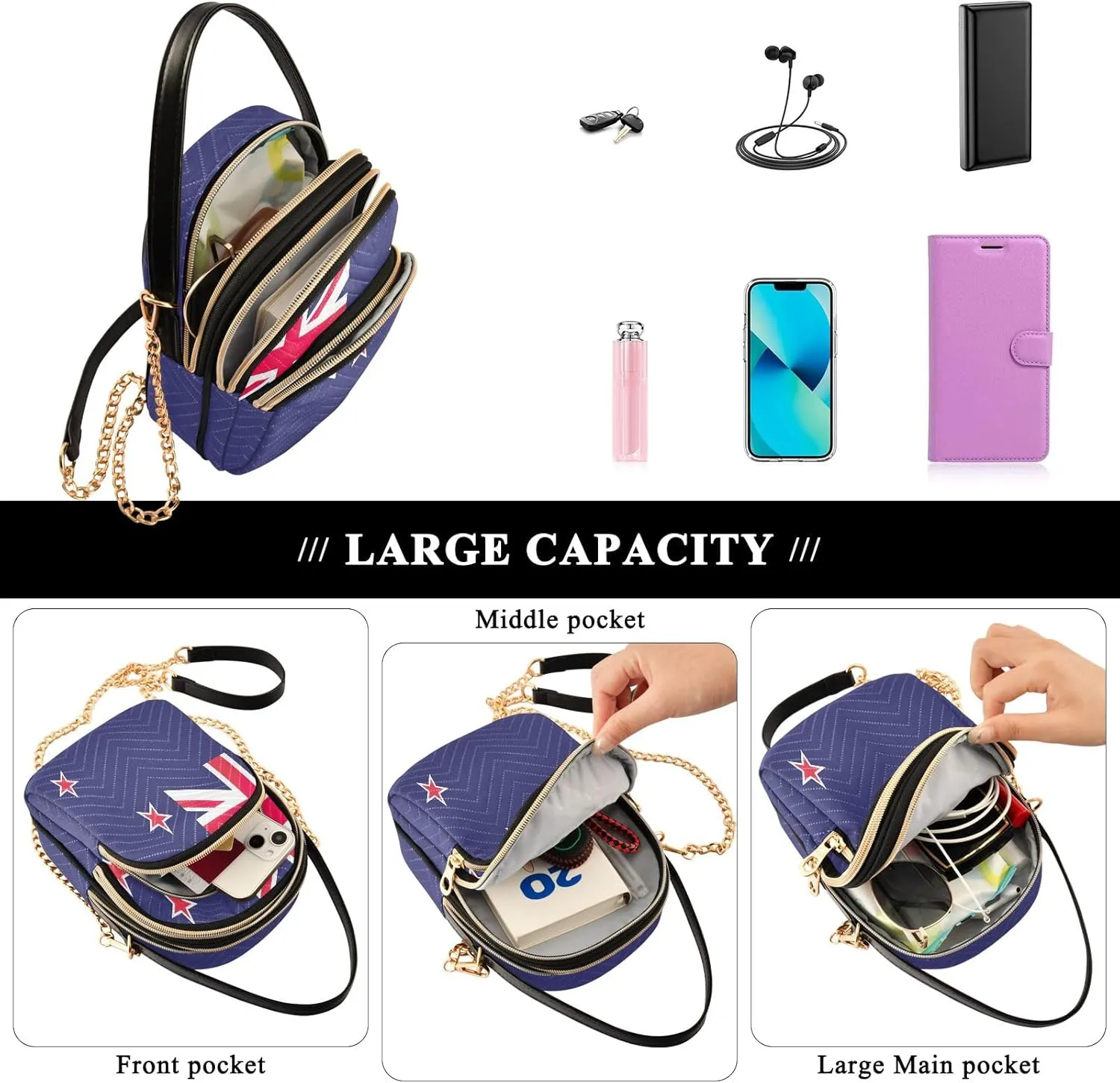 ODAWA Paraguay Flag Crossbody Bags Women - Crossbody Bags for Women Trendy - Travel Crossbody Bags for Women