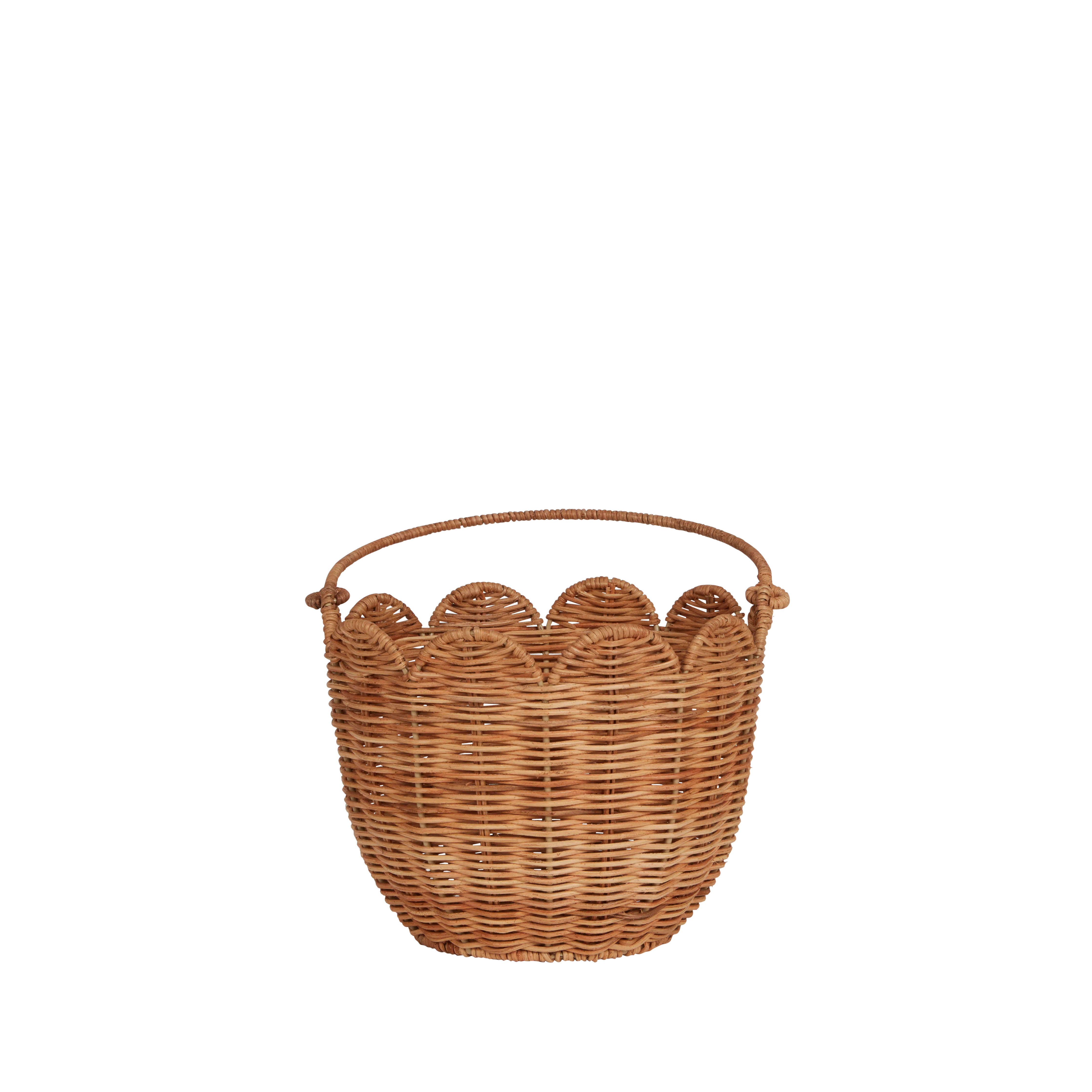 Olli Ella Rattan Tulip Carry Basket - Natural