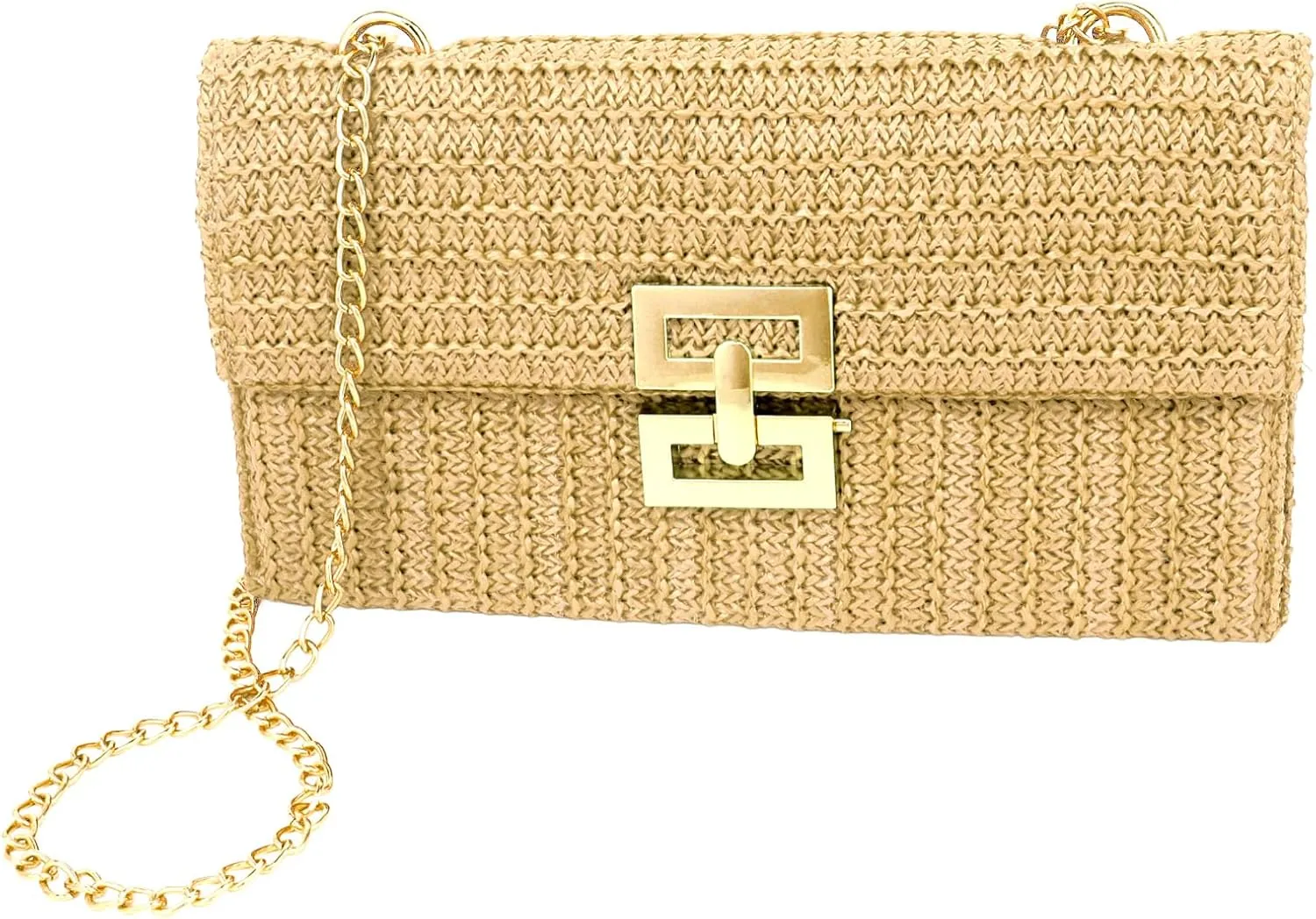 Ondder Women's Straw Woven Shoulder Bag Straw Clutch Purse Woven Beach Bag Crossbody Raffia Shoulder Bag for Women