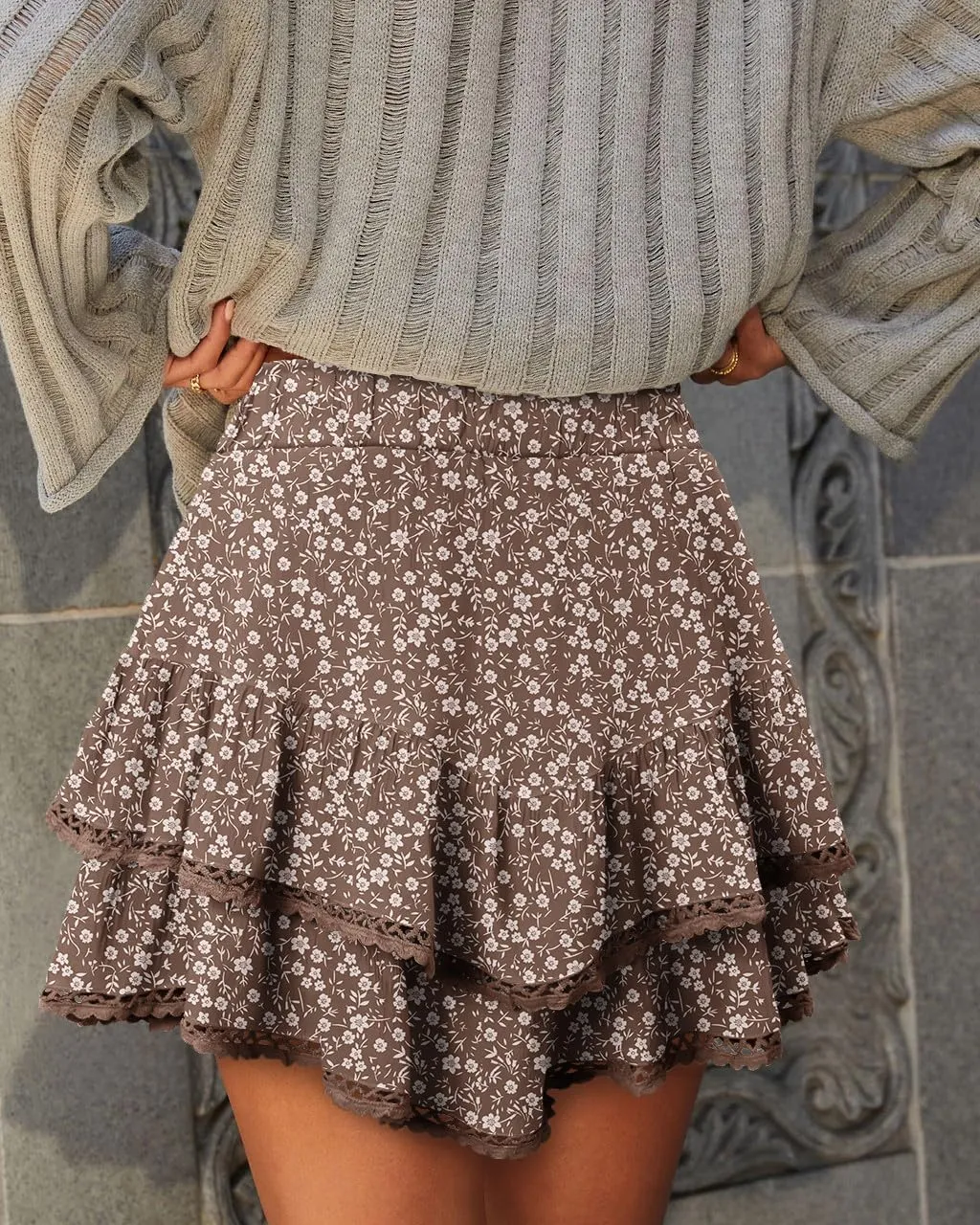 onlypuff Flowy Shorts for Women Ruffle Skorts Mini Skirts High Waisted Teen Gilrs Tennis Skort Summer Shorts