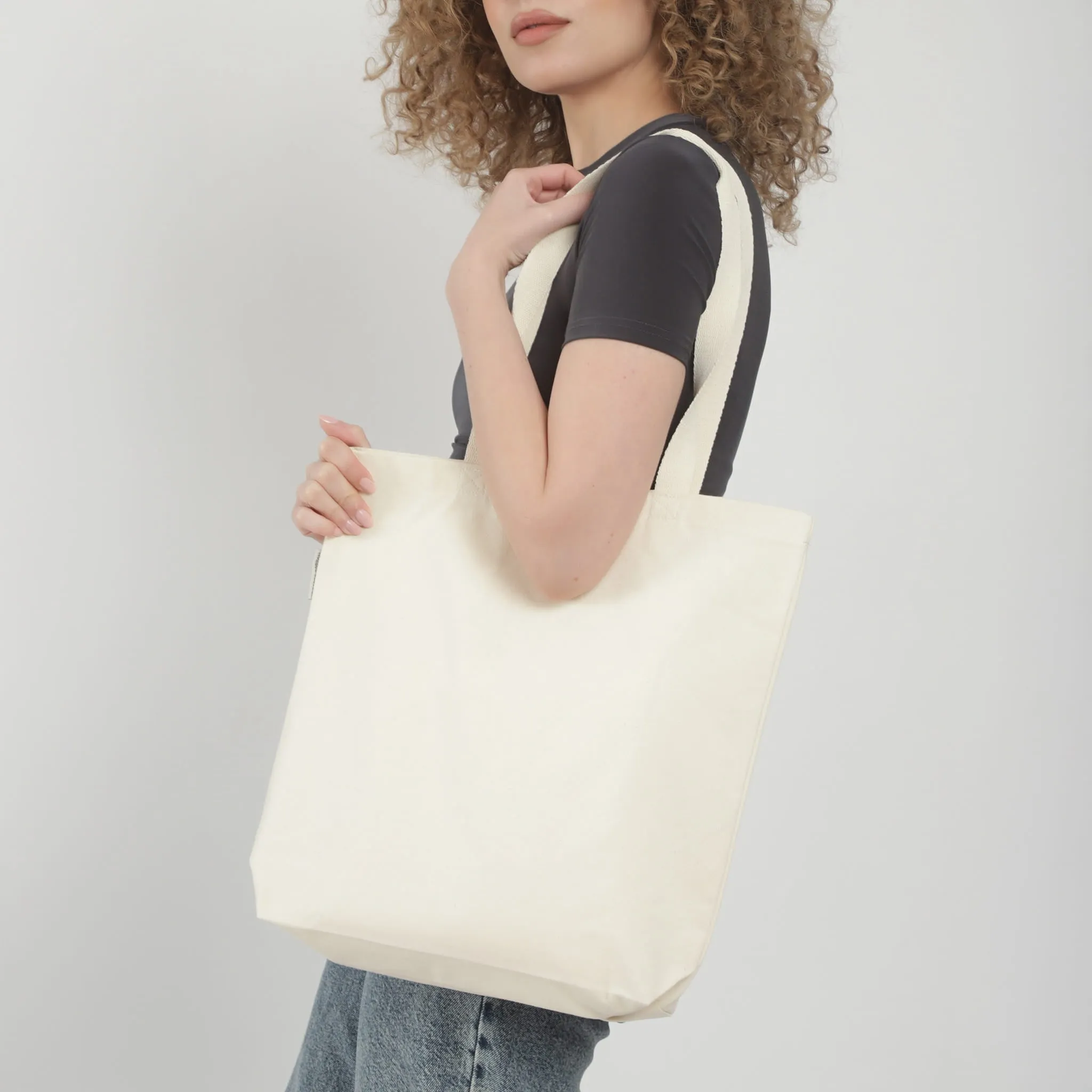 Organic Grocery Canvas Tote Bags W/Gusset - OR210