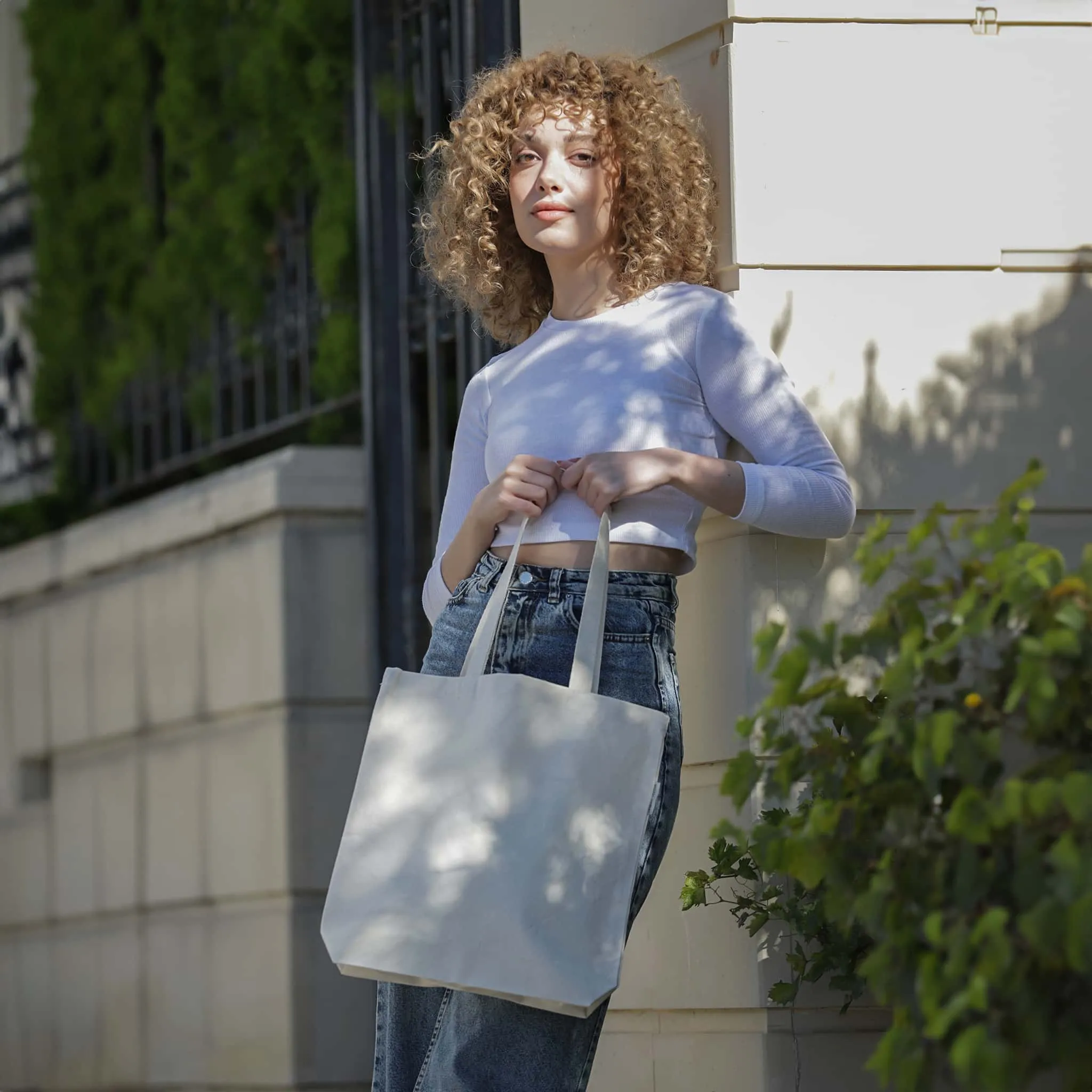 Organic Grocery Canvas Tote Bags W/Gusset - OR210