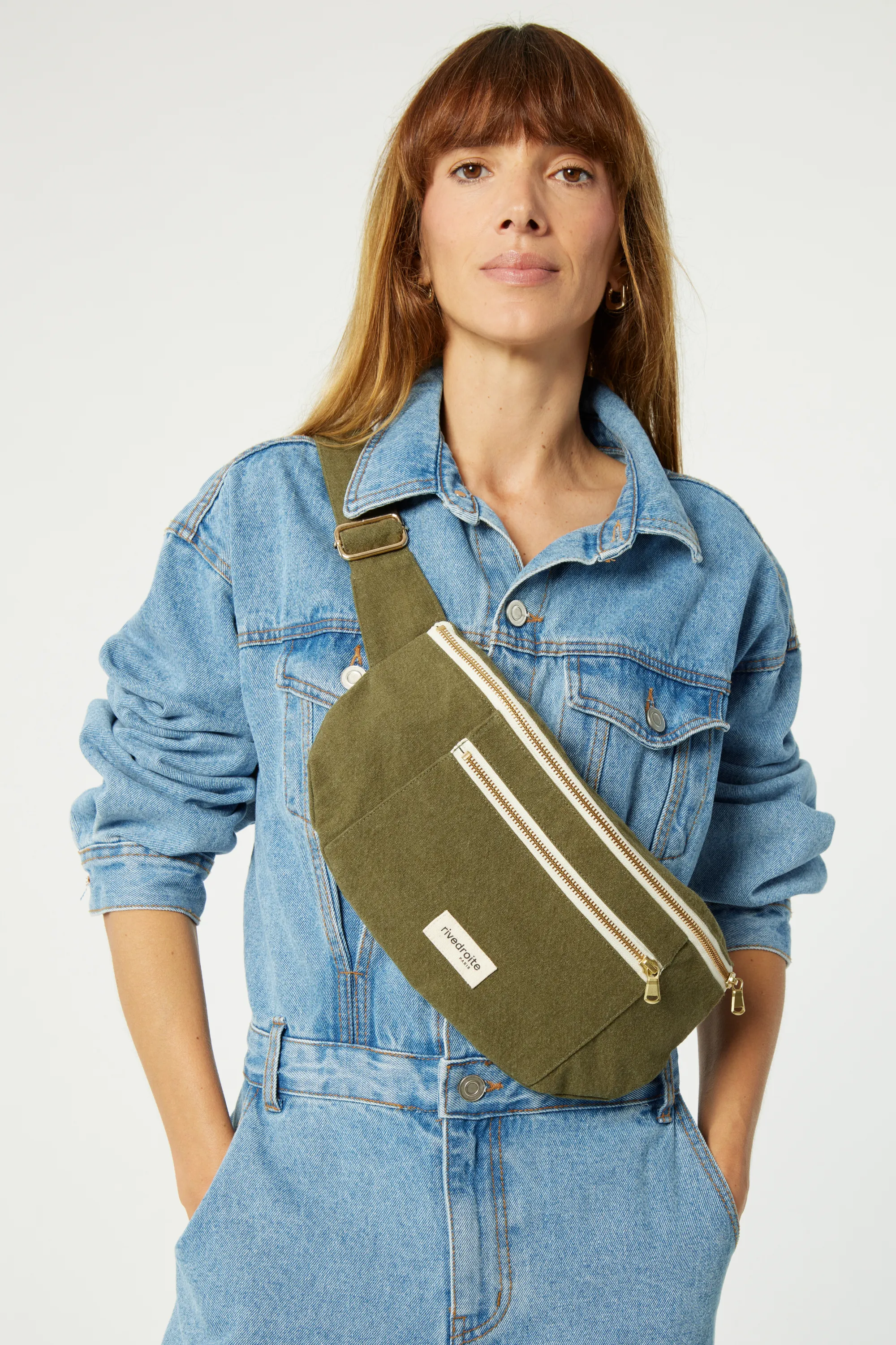 Orsel the new waist bag Large Size - Recycled cotton Military Green