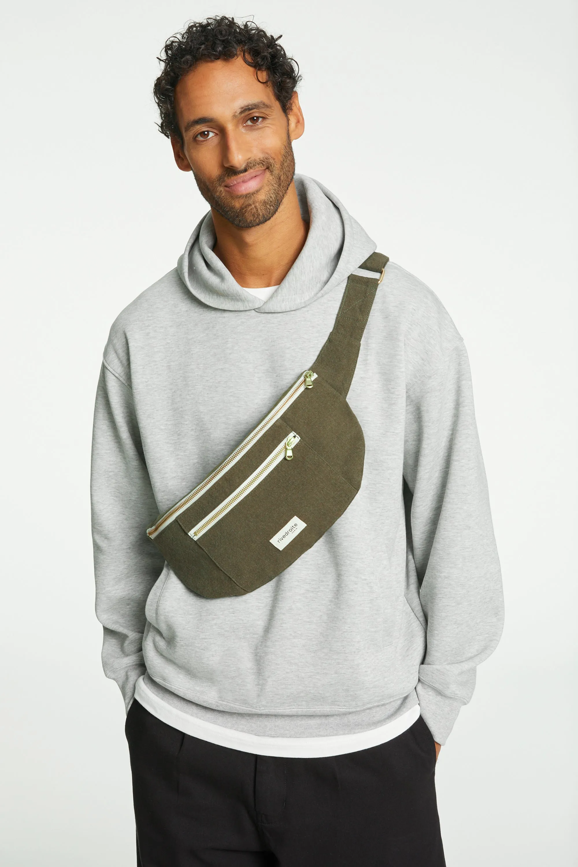 Orsel the new waist bag Large Size - Recycled cotton Military Green