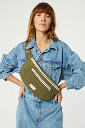 Orsel the new waist bag Large Size - Recycled cotton Military Green