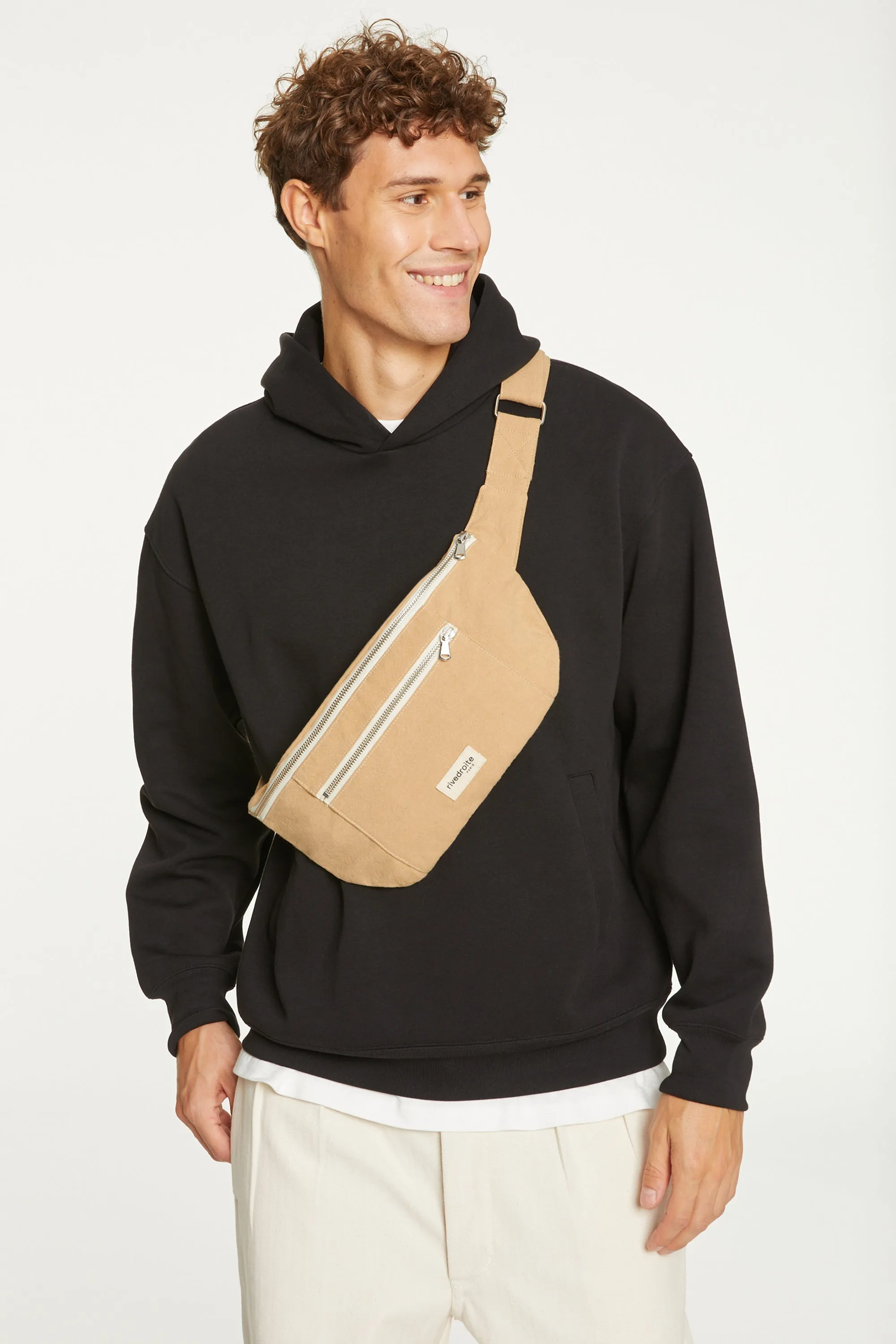 Orsel the new waist bag Large Size - Recycled cotton Sand