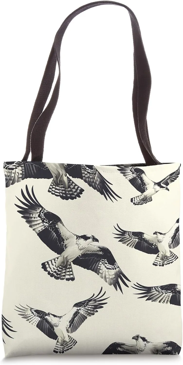 Osprey Minimalist Animal Wildlife Pattern Backpack Tote Bag