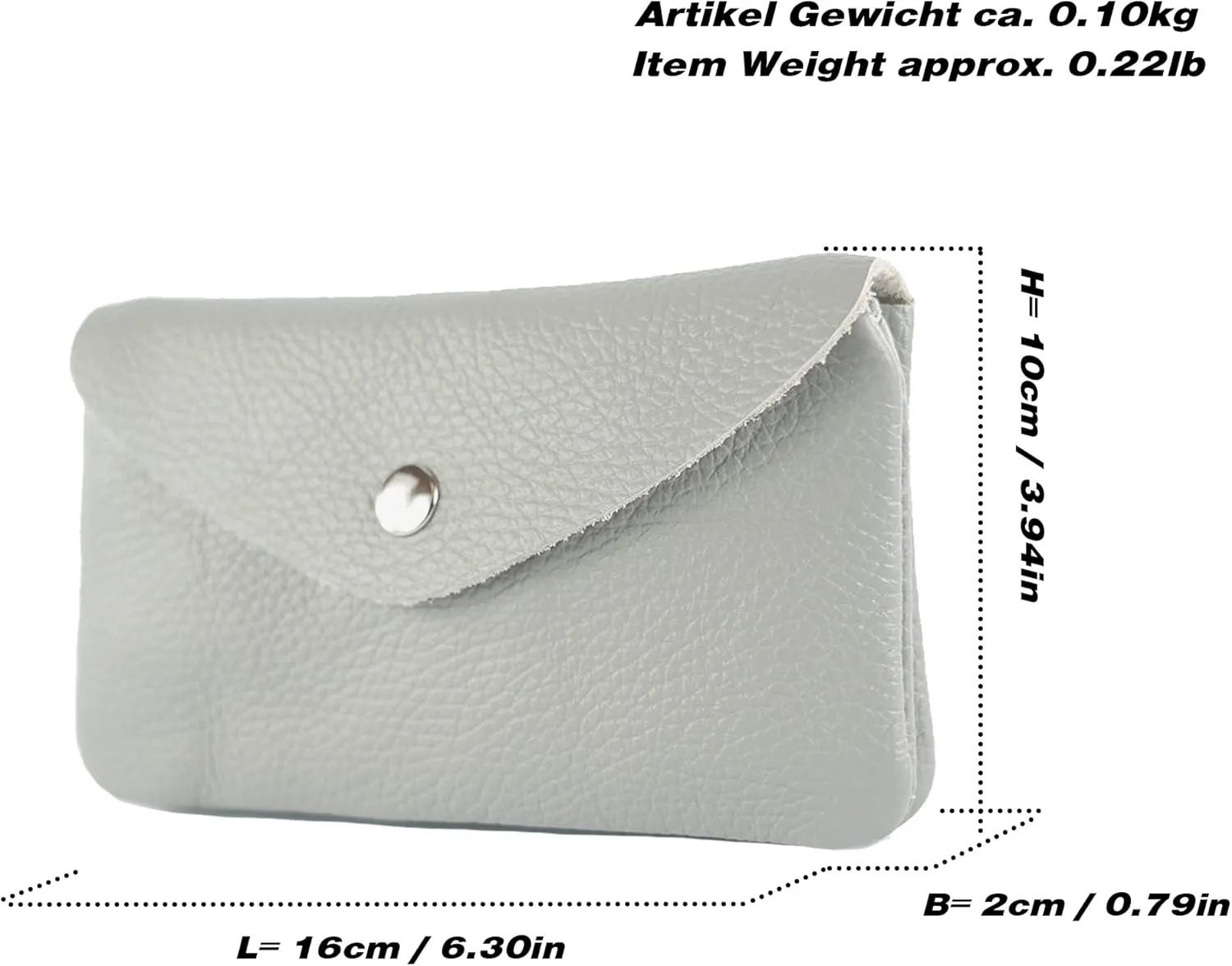 P11 - ital. leather ladies wallet purse medium (Turquoise green metallic)