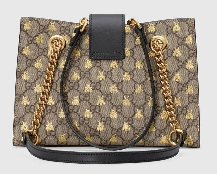 Padlock Small GG Bees Shoulder Bag