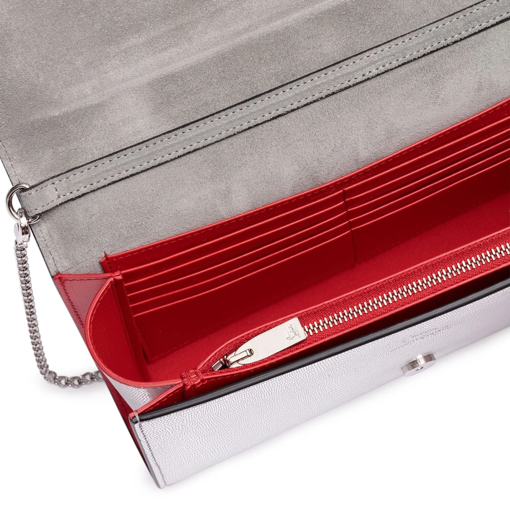 Paloma silver spikes clutch