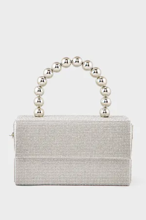 Party Wear Clutch BH0122-Silver