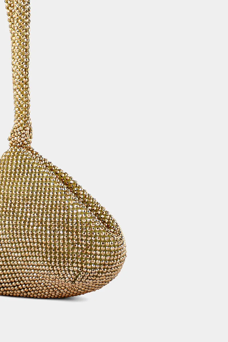 Party Wear Clutch BK4047-Golden