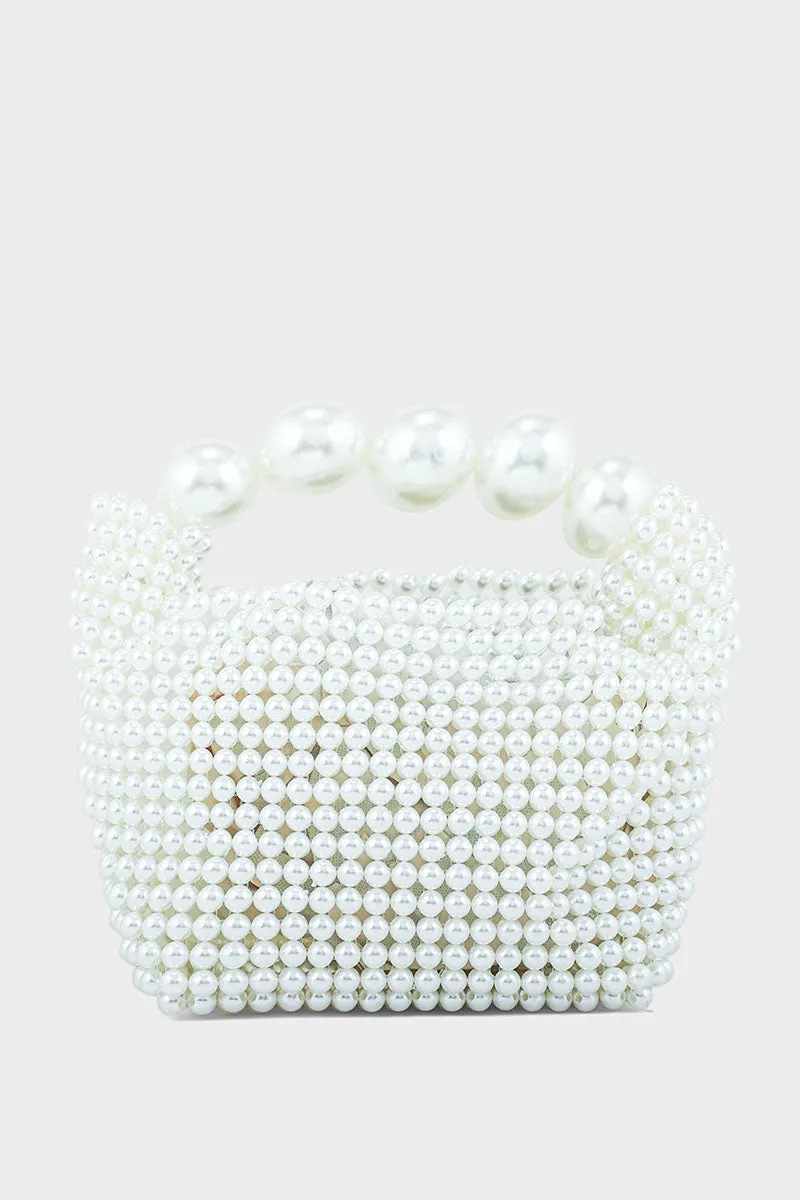 Party Wear Clutch BK4053-White