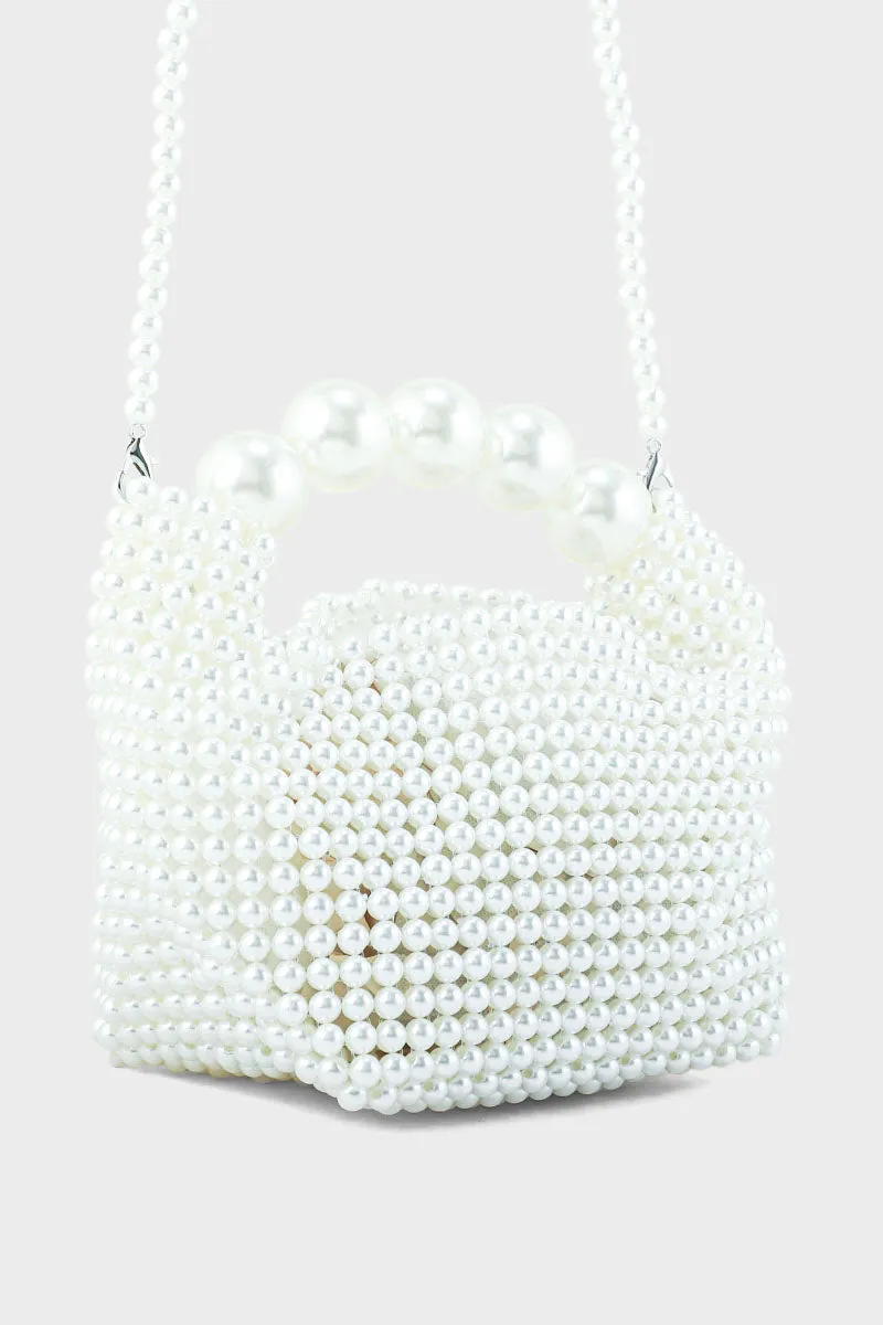 Party Wear Clutch BK4053-White