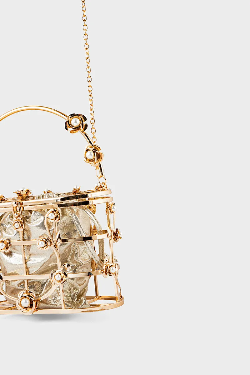 Party Wear Clutch BK4063-Golden