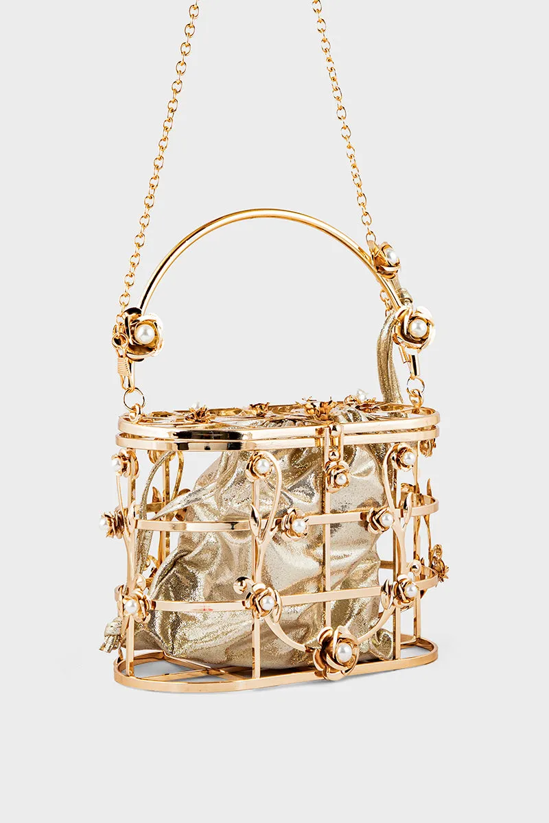 Party Wear Clutch BK4063-Golden