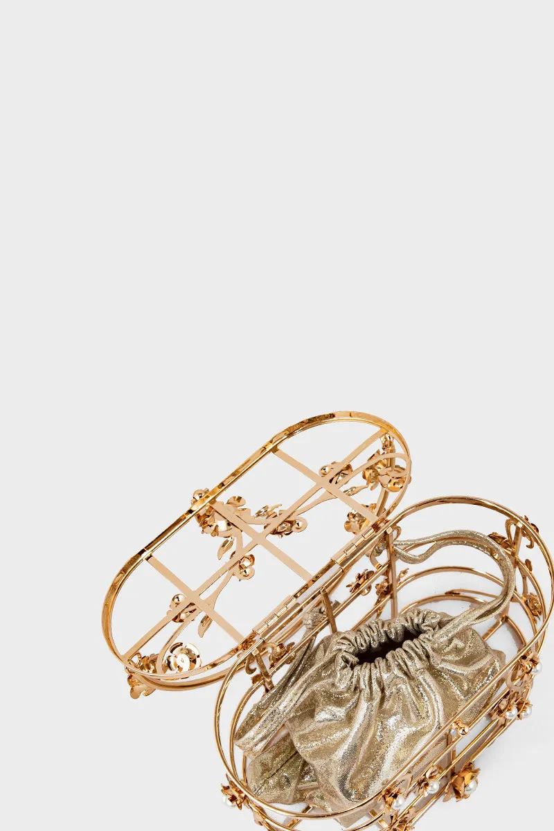 Party Wear Clutch BK4063-Golden