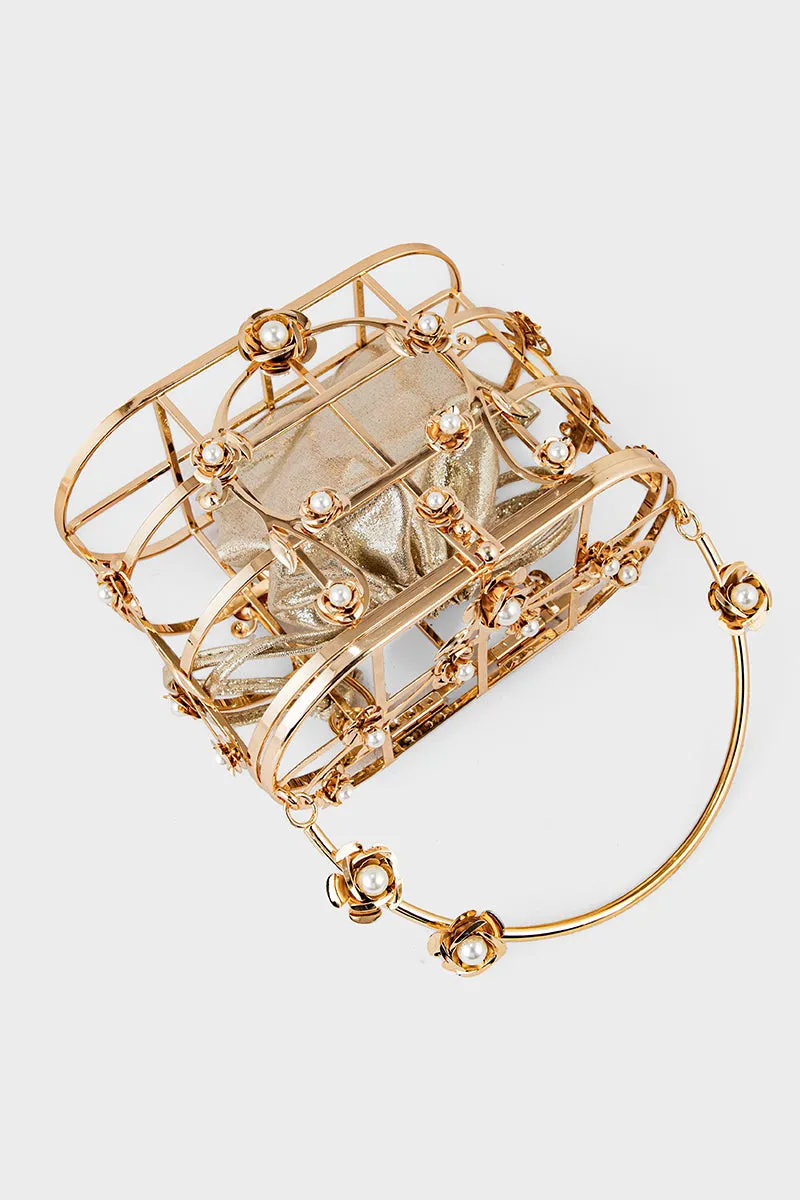 Party Wear Clutch BK4063-Golden