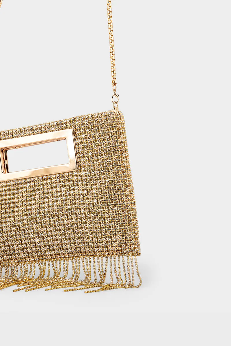 Party Wear Clutch BK4068-Golden