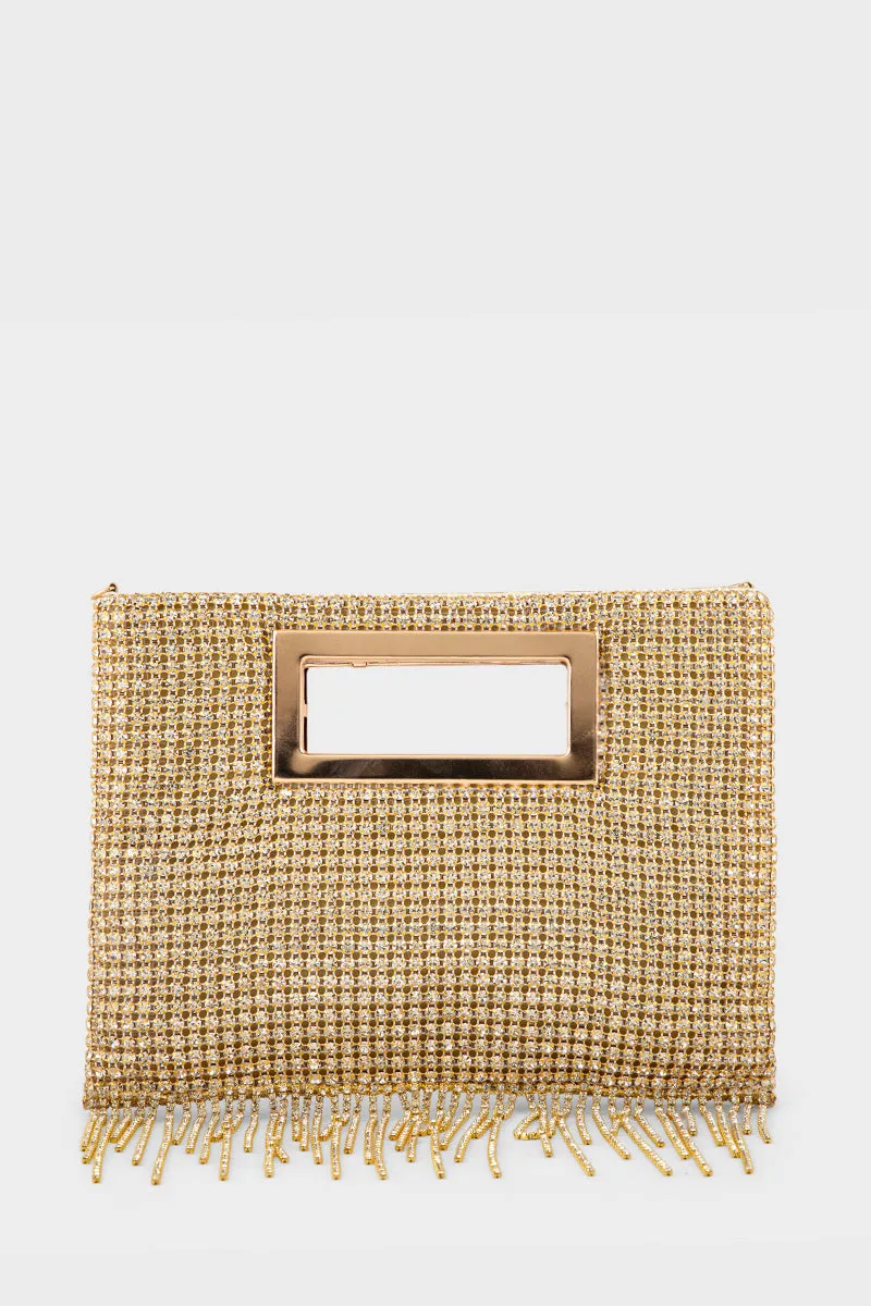 Party Wear Clutch BK4068-Golden