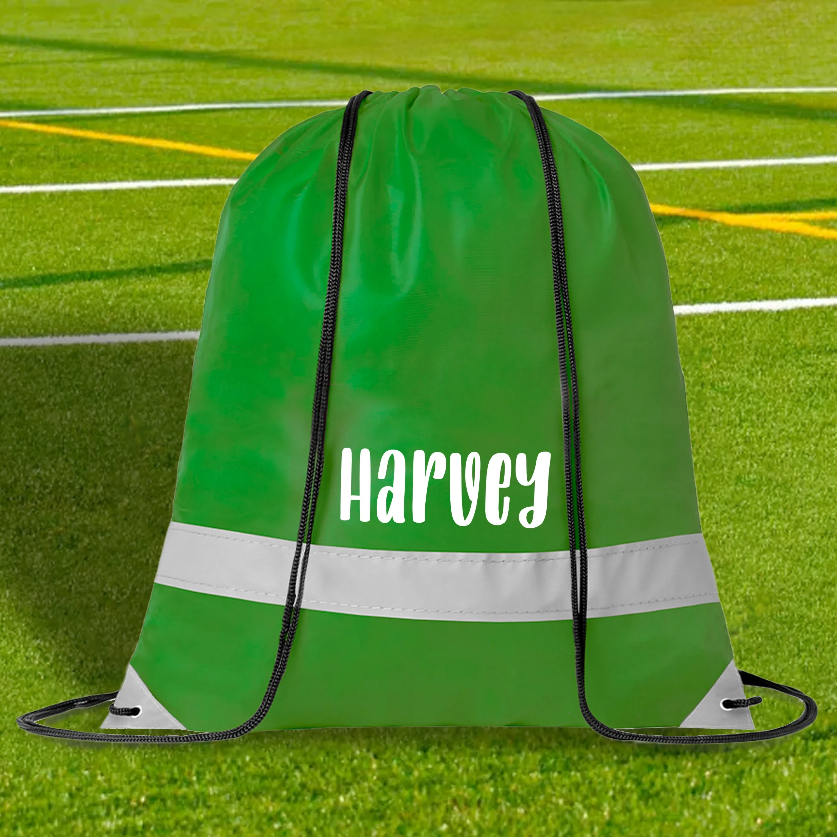 Personalised Children's High Viz Drawstring Bag