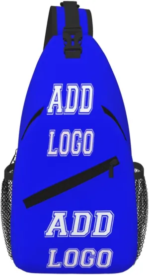 Personalized Custom Chest bags for Women and Men add your Picture Or Text design personalized leisure Sports Crossbody bag Blue