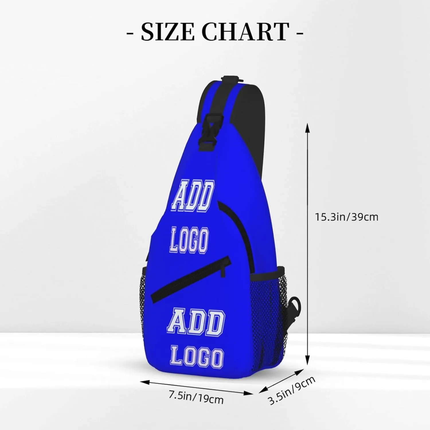 Personalized Custom Chest bags for Women and Men add your Picture Or Text design personalized leisure Sports Crossbody bag Blue