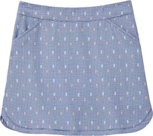 PETER MILLAR Women's Performance Alice Petal Hem Dominoes Golf Skort Small S Blue