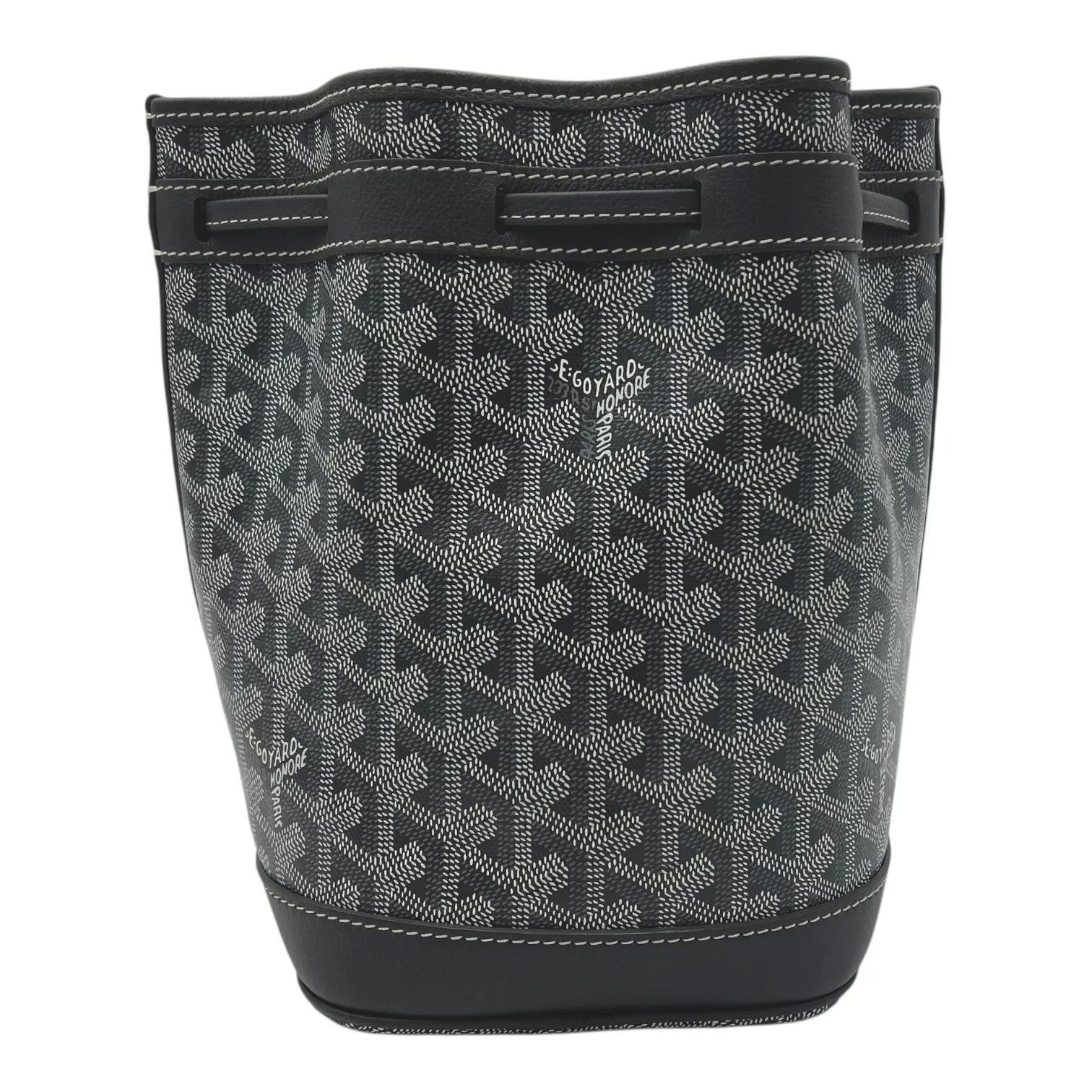 Petit Flot Crossbody Bag Grey in Coated Canvas, Silver hardware