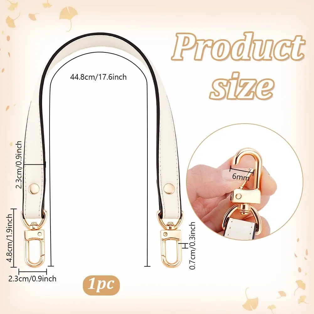 PH PandaHall Genuine Leather Purse Short Bag Strap, Leather Bag Handle Replacement Shoulder Bag Straps for Handbag Bag