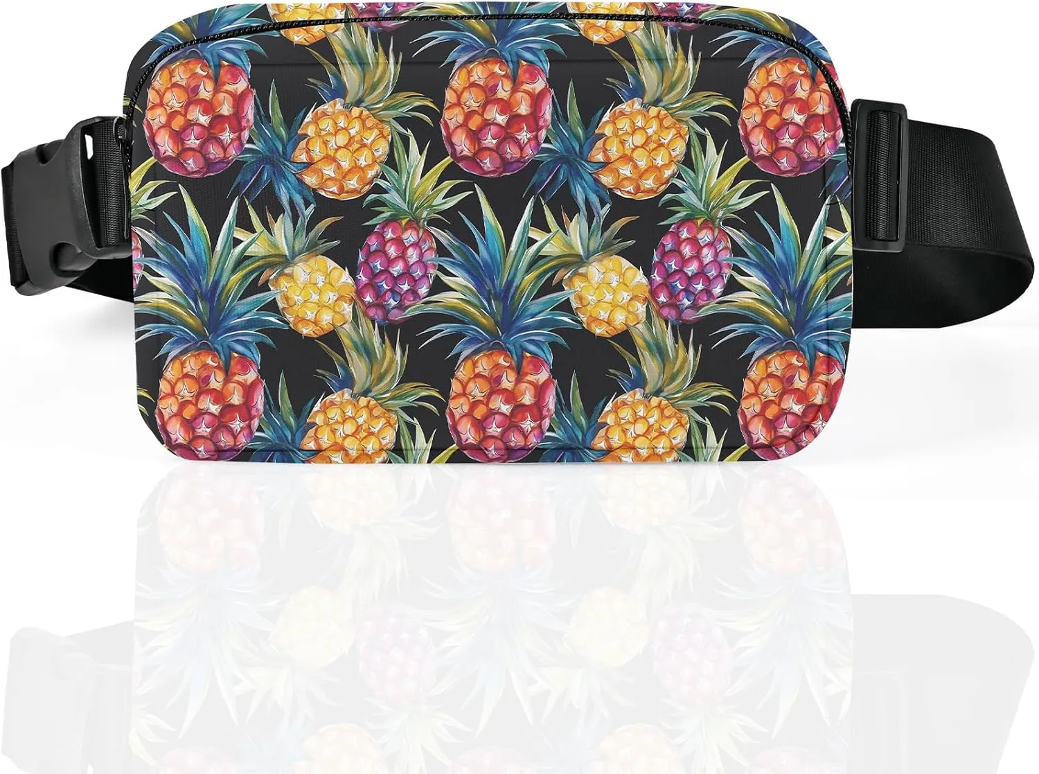 Pineapple Fanny Pack for Women Casual Belt Bag Waterproof Purse Lightweight Waist Bags with Adjustable Straps Wallet Travel Presents Workout