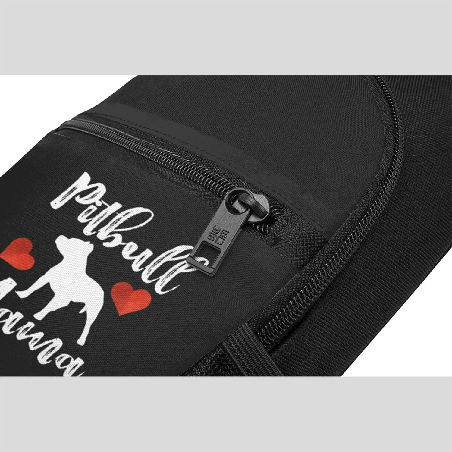 Pitbull Mama Chest Pack Leisure Shoulder Crossbody Chest Bag, Black