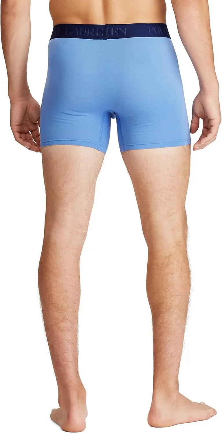 POLO Men's 4d Flex Cotton Modal Stretch Boxer Briefs 3-Pack