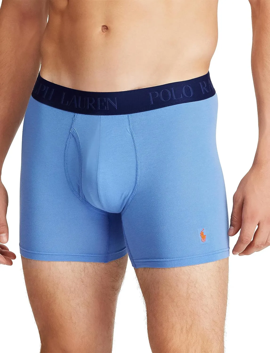 POLO Men's 4d Flex Cotton Modal Stretch Boxer Briefs 3-Pack